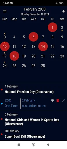 Descargar US Calendar 2026: Calendario con Festivos y Recordatorios - Screenshot 21